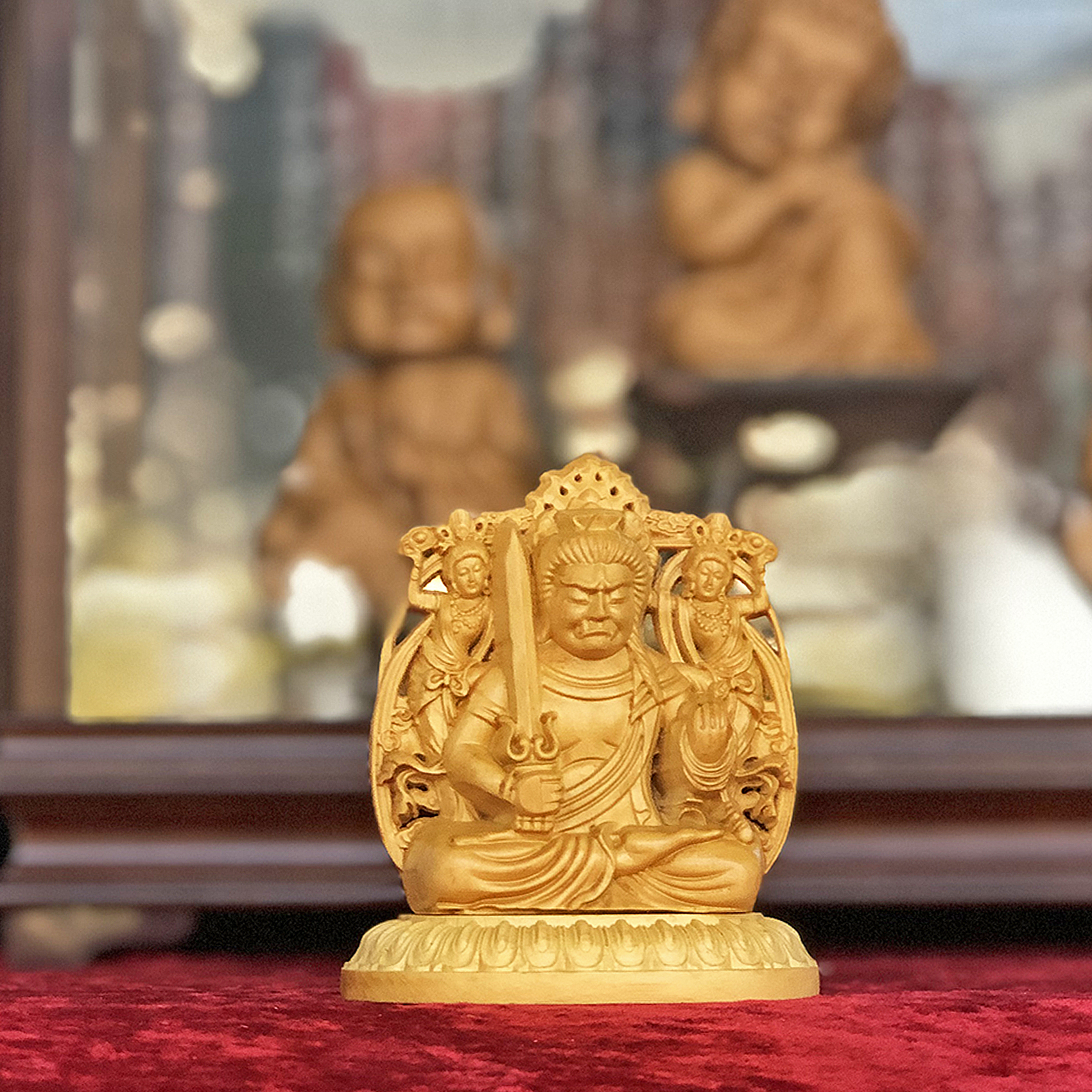寶匯國際 文創藝品迷你生肖守護神木雕 不動明王像 裝飾擺件祈福小物長輩送禮佳選 寶匯國際 文創藝品迷你生肖守護神木雕 不動明王像 裝飾擺件祈福小物長輩送禮佳選